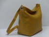 Mustársárga női bőr táska, válltáska (Genuine)