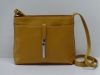 Mustársárga női bőr táska, válltáska (MaxModa)