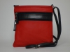Piros-fekete női bőr táska, válltáska (Vera Pelle)