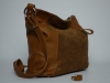 Konyakbarna női bőr táska, válltáska (Natascia)