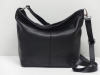Fekete női bőr táska, válltáska (Genuine)