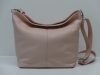 Rózsaszín, púderszín női bőr táska, válltáska (Genuine)