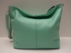 Zöld, mentazöld női bőr táska, válltáska (Genuine)