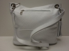 Fehér női bőr táska, válltáska (Genuine)